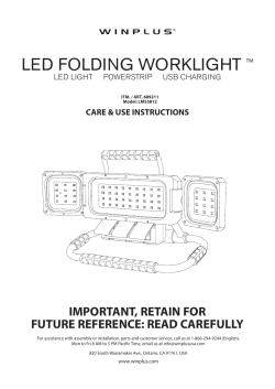 LED Folding Light Manual