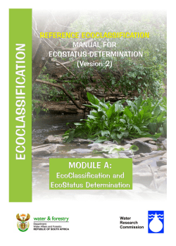 module a: ecoclassification and ecostatus determination