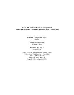 A New Role for Public Health in Transportation