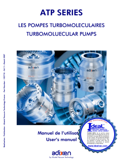 Alcatel ATP Turbo Pumps Users Manual
