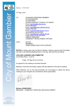 Agenda - City of Mount Gambier