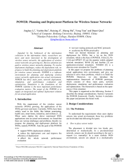 POWER: Planning and Deployment Platform for Wireless Sensor