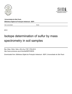 Isotope determination of sulfur by mass spectrometry in