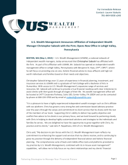 Opens New - US Wealth Management Newport