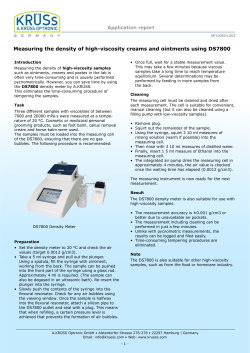 Measuring the density of high-viscosity creams and ointments using