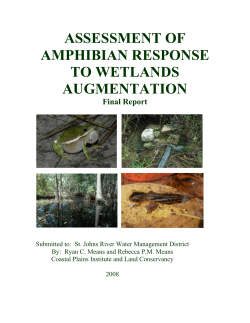 assessment of amphibian response to wetlands augmentation