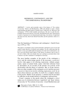Reference and contingency