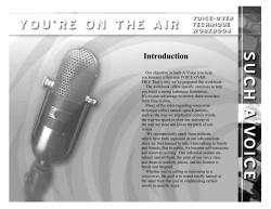 Introduction - Such A Voice