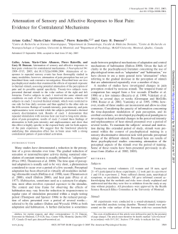Attenuation of Sensory and Affective Responses to Heat Pain