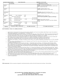 18 May Daily Bulletin