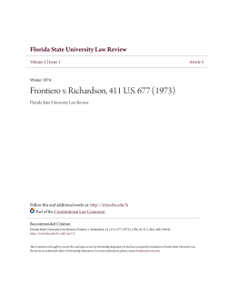 Frontiero v. Richardson, 411 US 677 (1973)