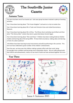 Autumn 2015 - Southville Junior School