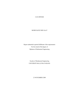 i CAN OPENER MOHD HAFEZ BIN SAAT Report submitted in partial