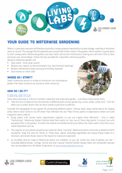 YOUR GUIDE TO WATERWISE GARDENING
