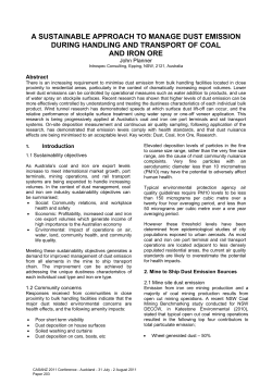 IMPROVED MANAGEMENT OF DUST LIFT