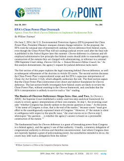 EPA`s Clean Power Plan Overreach - Competitive Enterprise Institute