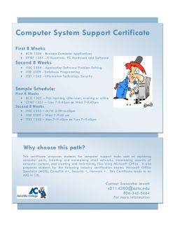 Computer System Support Certificate