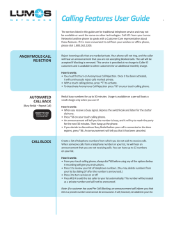 Calling Features User Guide