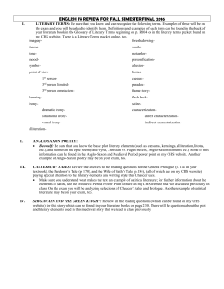 Exam Review Fall Semester_English IV