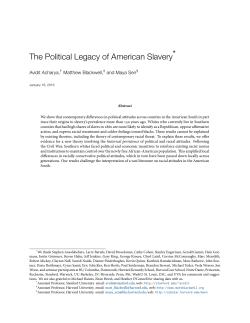 The Political Legacy of American Slavery