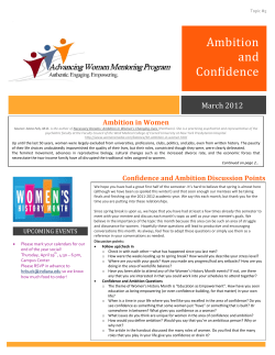 Ambition and Confidence - IUPUI Office for Women