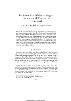 Do firms pay efficiency wages? Evidence with data at the firm level.