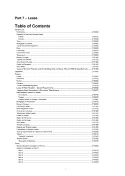 Land Title Practice Manual Part 7 Lease