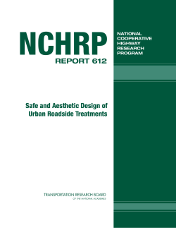 Safe and Aesthetic Design of Urban Roadside Treatments