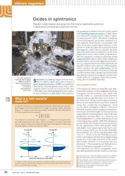 Oxides in spintronics - Iramis