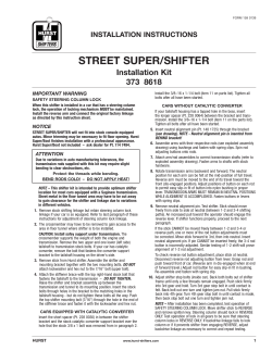 Hurst 373-8618 Manual Trans Shift Installation Kit