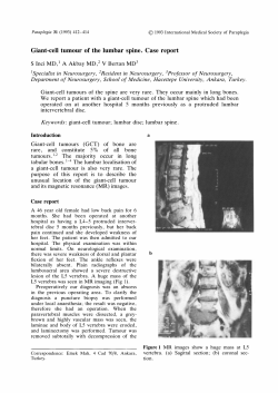 Giant-cell tumour of the lumbar spine