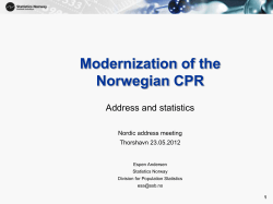 Modernization of the Norwegian CPR