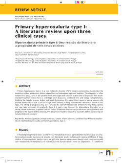 Primary hyperoxaluria type 1: A literature review upon three clinical