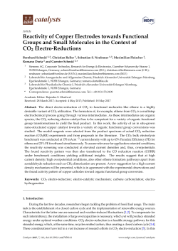 Reactivity of Copper Electrodes towards Functional Groups and