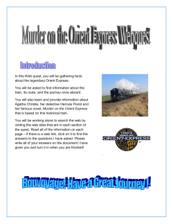 Murder On The Orient Express