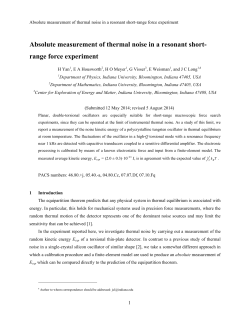 Absolute measurement of thermal noise in a