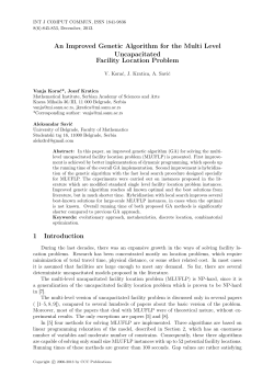 An Improved Genetic Algorithm for the Multi Level Uncapacitated