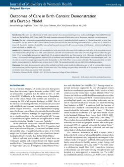 Outcomes of Care in Birth Centers: Demonstration of a Durable Model
