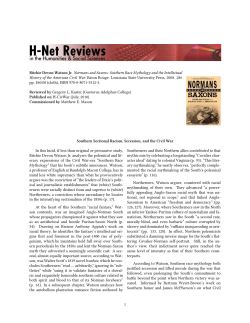 Southern Sectional Racism, Secession, and the Civil War - H-Net