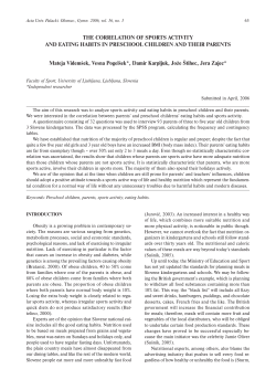 THE CORRELATION OF SPORTS ACTIVITY AND