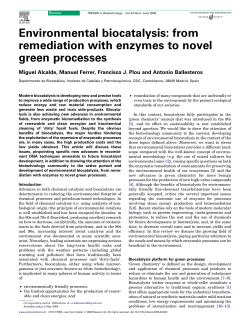 Environmental biocatalysis: from remediation with enzymes