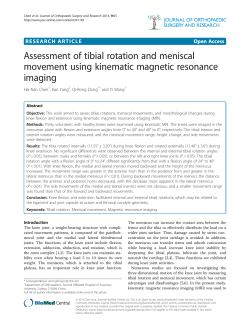 Assessment of tibial rotation and meniscal movement using