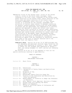 Act 32 - Capital Tax Collection Bureau