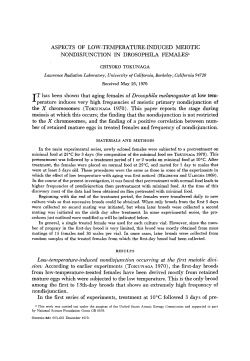 Low-temperature-induced nondisjunction occurring at the