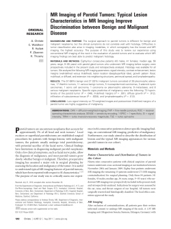 MR Imaging of Parotid Tumors: Typical Lesion Characteristics in MR