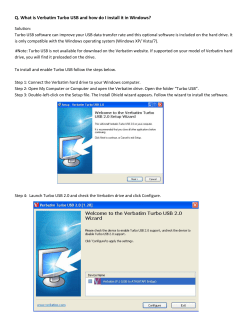 Q. What is Verbatim Turbo USB and how do I install it in Windows?