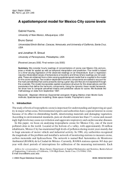 A spatiotemporal model for Mexico City ozone levels