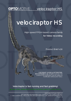 Velociraptor HS Product Brief
