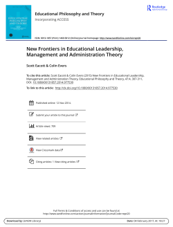 New frontiers in theorising educational administration