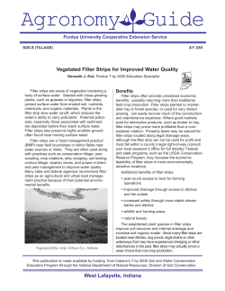 AY-285 Vegetated Filter Strips for Improved Water Quality